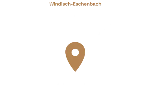 Grafische Karte, die die Nähe von Windisch-Eschenbach zu Weiden i.d. Opf. zeigt und das Einzugsgebiet für Personal Coaching darstellt.