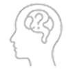 Icon eines Kopfes mit Gehirn als Symbol für planloses Training.