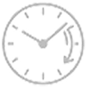 Icon einer Uhr als Symbol für fehlende Zeit und Stress im Alltag.